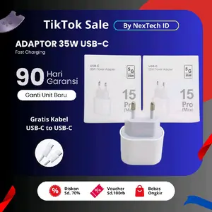 Power Adaptor 35W USB-C Fast Charging iPhone 15 16 17 Pro Max Plus Air Original