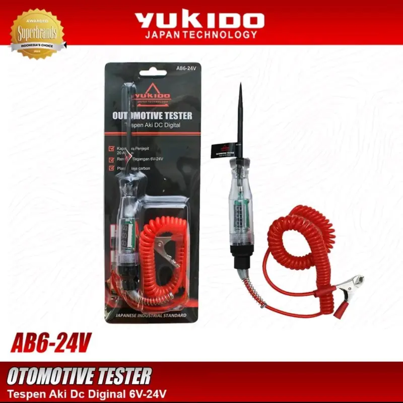 TESPEN AKI DC DIGITAL OUTOMOTIVE TESTER YUKIDO JAPAN TECHNOLOGY Tester Otomotif Digital Yukido Japan Technology - Tes Tegangan DC 0