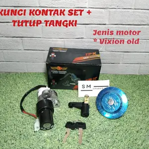 Kunci kontak set assy komplit + tutup tangki motor yamaha Vixion lama / Old ( 3c1 )