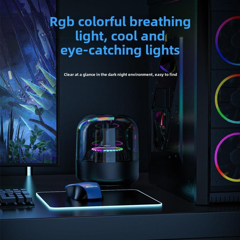 HIFI Stereo Sound Subwoofers, KTV Speaker Subwoofer with RGB Colorful LED Lights, Karaoke Machine Sound System for Outdoor Sports Travel, Audio Device, Room Accessories Loa Củ Loa Bluetooth Nghe Nhạc 3