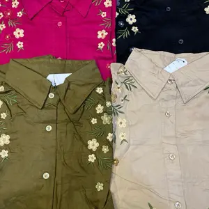 Baju kemeja bunga melati katun twill premium quality