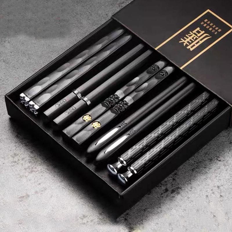 5Pairs Japanese Non-Slip Chopsticks High Quality Korean Home Hotel Restaurant Portable y Food Stick for Sushi Chopsticks 5