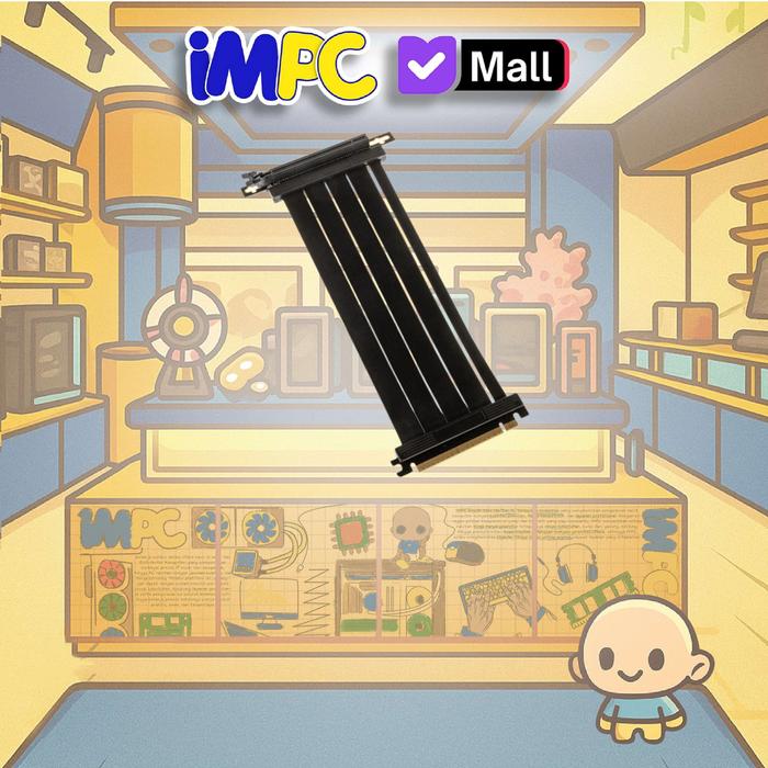 Gambar VBR RISER CARD PCIe 4.0 20cm 90Degree | Untuk VBR i3, PCCOOLER I100 / K101 Pro - BLACK dari IMPC INDONESIA Kota Administrasi Jakarta Pusat Tokopedia