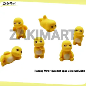 1Set 6pcs Dino Mobil Populer Lucu Nailong Mini Figure Dekorasi Pajangan Dasbor Mobil Meja Populer Mobil Car Decoration