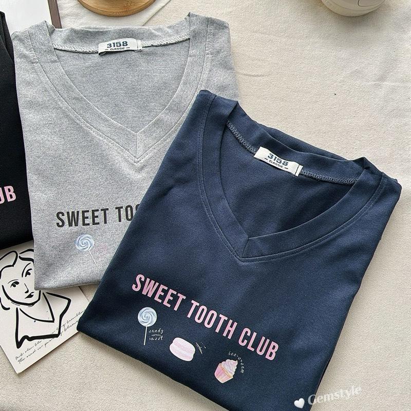 Áo thun nữ CỔ TIM CLUB mới form rộng tay lỡ, cotton khô thoáng mát dưới < 60kg