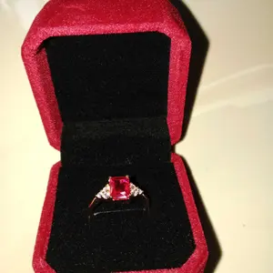 OS1-R125 Cincin Wanita Cranberry Jewelry Premium Lapis Emas 18k Permata Red Ruby Anti Luntur Anti Berubah Warna Garansi 1 Tahun Resmi Size Adjustable Kualitas Grade Terbaru Aksesoris Perhiasan Cincin Nikah Permata VVS1 Elegan COD