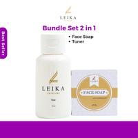 Gambar PAKET BUNDLE 2 IN 1 |  Leika Skincare Paket 2 in 1 Toner & Face Soap Resmi BPOM dan Halal MUI dari LeikaBeautyCenter_NEW Kota Cirebon 1 Tokopedia