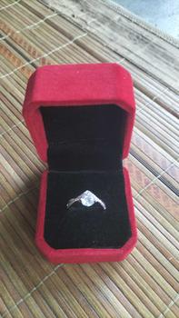 Product Review of OS2-R29 Cincin Wanita Permata Shiny Jewelry Garansi 1 Tahun Free Box COD Perhiasan Aksesoris Gift Anniversary Pacar Pasangan Cewek Cewe Kado Istri Ulang tahun Anti Karat Luntur High Quality Grade VVS1 5A Original Store R29 from b**h 1
