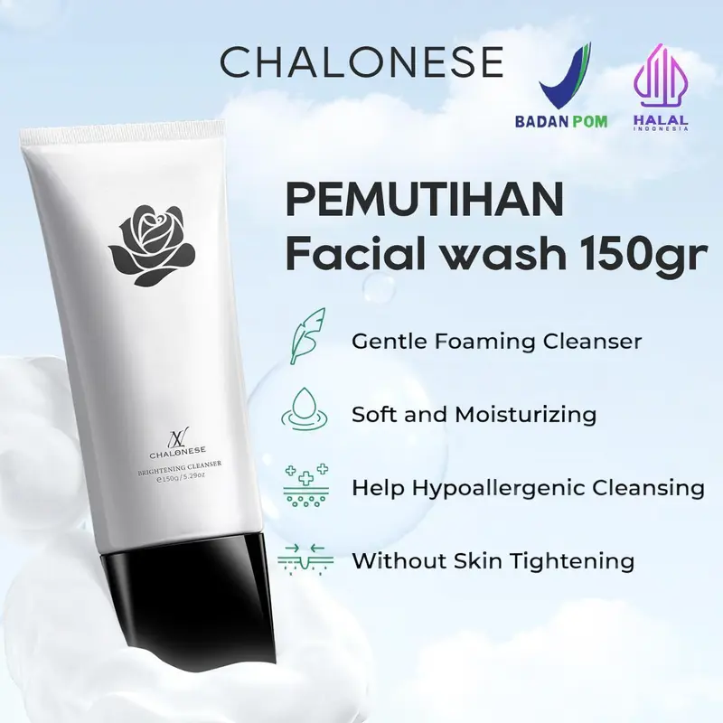 CHALONESE PAKET BUNDLING 5 IN 1 GLOW TOGHETHER (1SET MOISTURIZER+1BRIGHTENNING+FACIAL WASH+SUNSCREEN + ) Wajah Pencerah Facial Hitam Perawatan Mencerahkan Pelembab 2