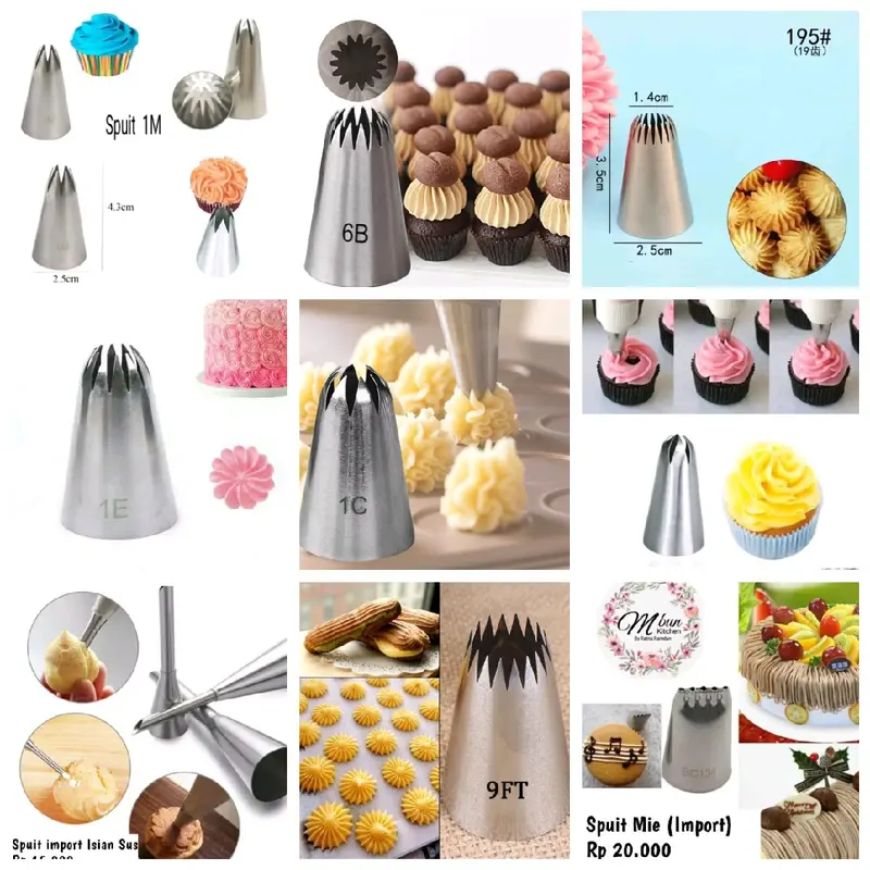 Nozzle Import 1M, 2D, 2F, Mawar, 9FT, 895, Rusia, Renda, 4B, 6B, 195 Stainless Kitchenware 0