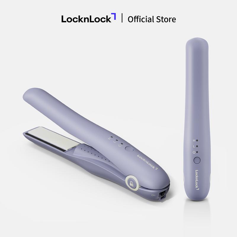 Hair - NEW Máy duỗi tóc không dây LocknLock ENA224PUP Cordless hair straightener 3.7V 15W - Màu tím