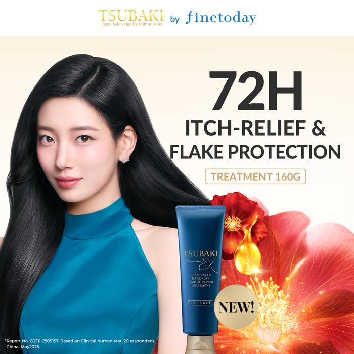 Gambar TSUBAKI Premium Ex Dandruff Care & Repair Treatment 160gr dari Tsubaki by FineToday Kota Tangerang Tokopedia