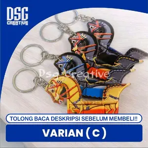 GANTUNGAN JARAN KEPANG - KUDA LUMPING RING PUTAR BISA CUSTOM NAMA