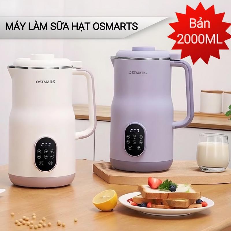 [ BẢN 2000ML ] Máy Làm Sữa Hạt Đa Năng OSTMARS  Xay Sinh Tố, Làm Sữa Hạt,Nấu Cháo, Súp Hẹn Giờ Thông Minh