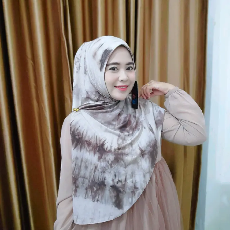 hijab farida segitiga instan oval Muslim Wanita Mewah 3