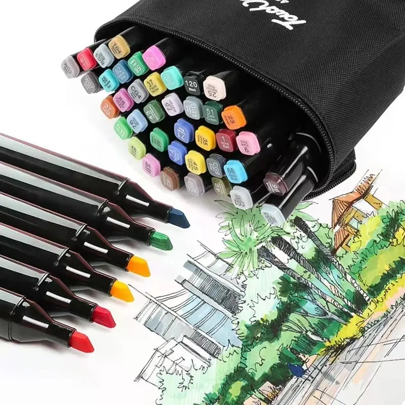 【COD】Touch 204/168/120 Warna Sketsa Spidol Umum General Marker Set Animation Markers Pen Stationery 2