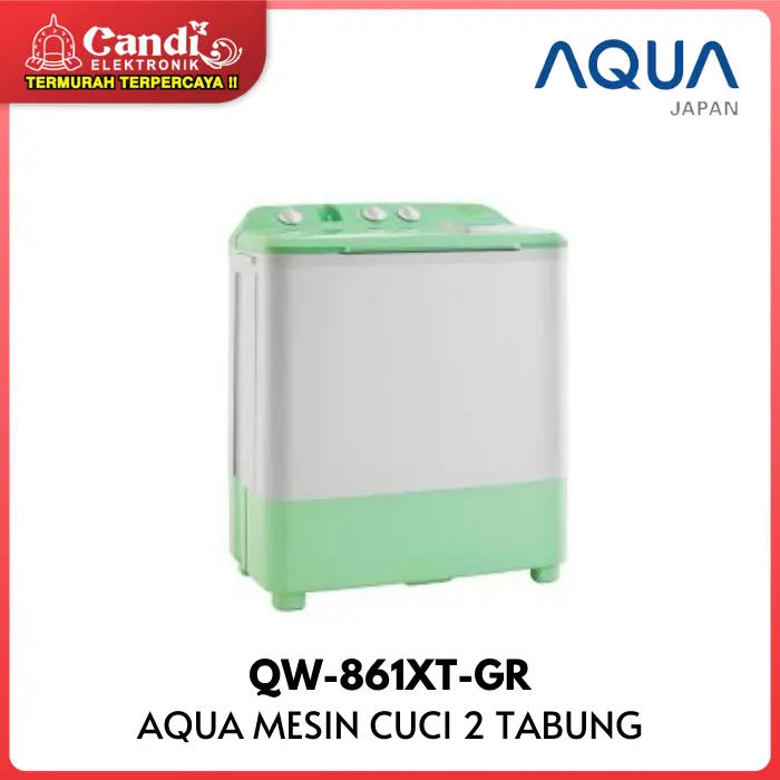 AQUA MESIN CUCI QW-861XT-GR TWIN TUB 8 KG 2 TABUNG QW861XTGR QW 861XT GR 4