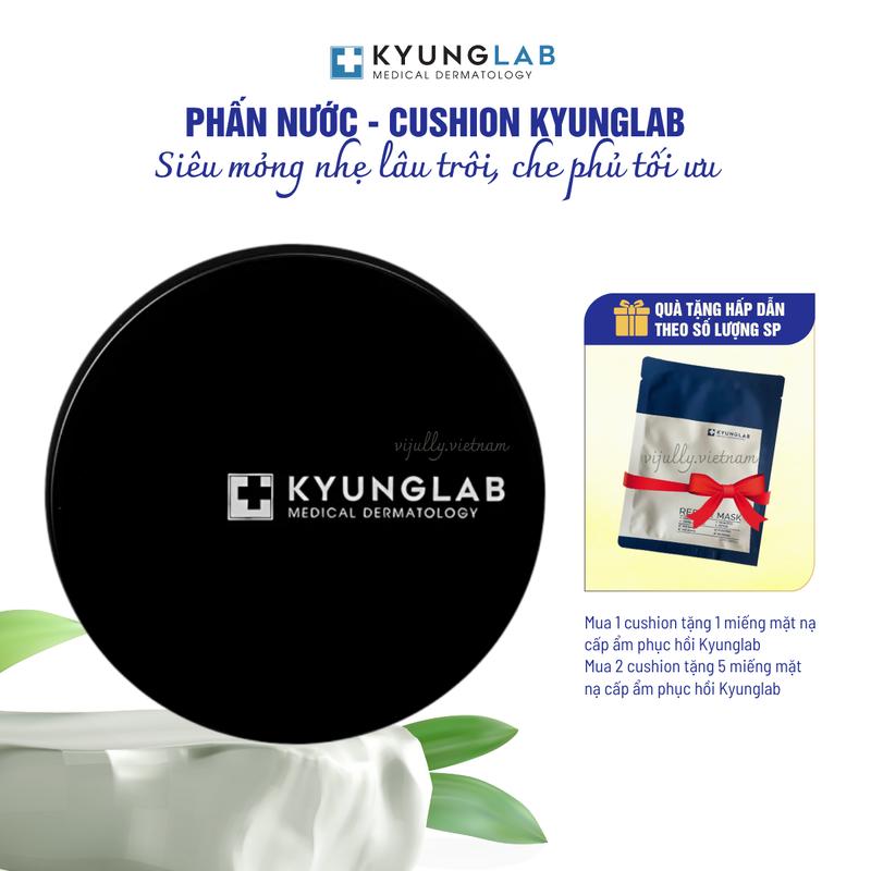Tặng Mask Túi Phấn Nước KyungLab Siêu Mỏng Nhẹ Lâu Trôi Che Phủ Tối Ưu Eternal Fit Cushion Foundation Kyung Lab Hàn Quốc Women Trang Điểm ukiss