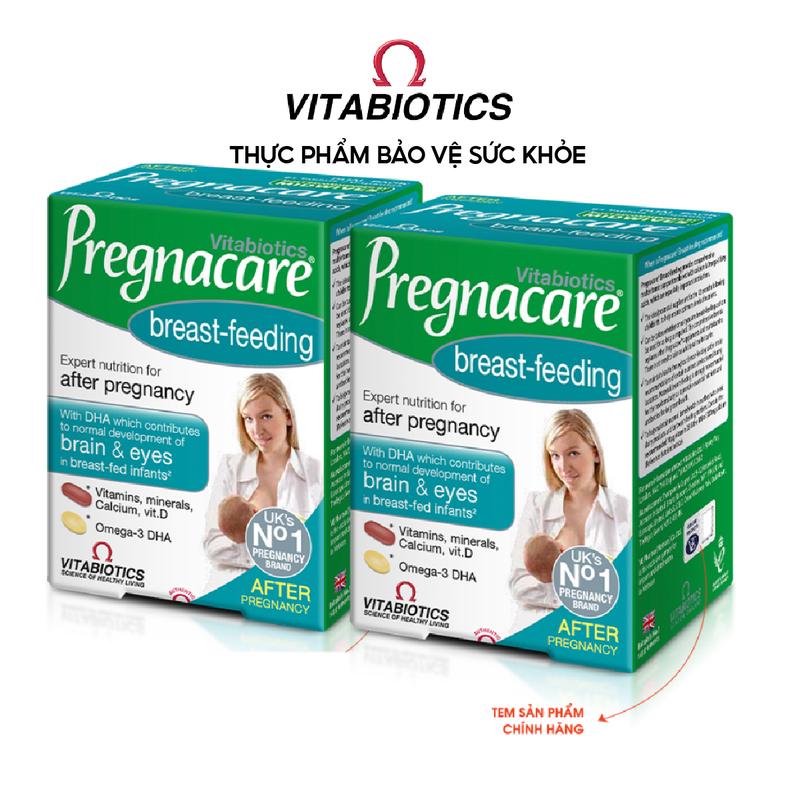   Live   Mẹ sau sinh  Combo 2 Hộp TPBVSK PREGNACARE BREAST-FEEDING PREGNACARE BREAST-FEEDING - Bổ Sung Vitamin Và Khoáng Chất Cho Phụ Nữ Cho Con Bú  84 Viên  - Thương Hiệu Vitabiotics 