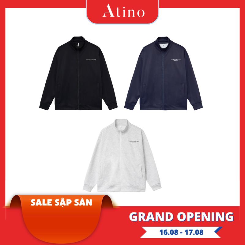 Áo Khoác Nỉ Khóa Kéo Dài Tay Nam 3 Màu ATINO L.3.8400 Form Loose Menswear áo phao áo khoác áo khoác áo nỉ Jacket Bi