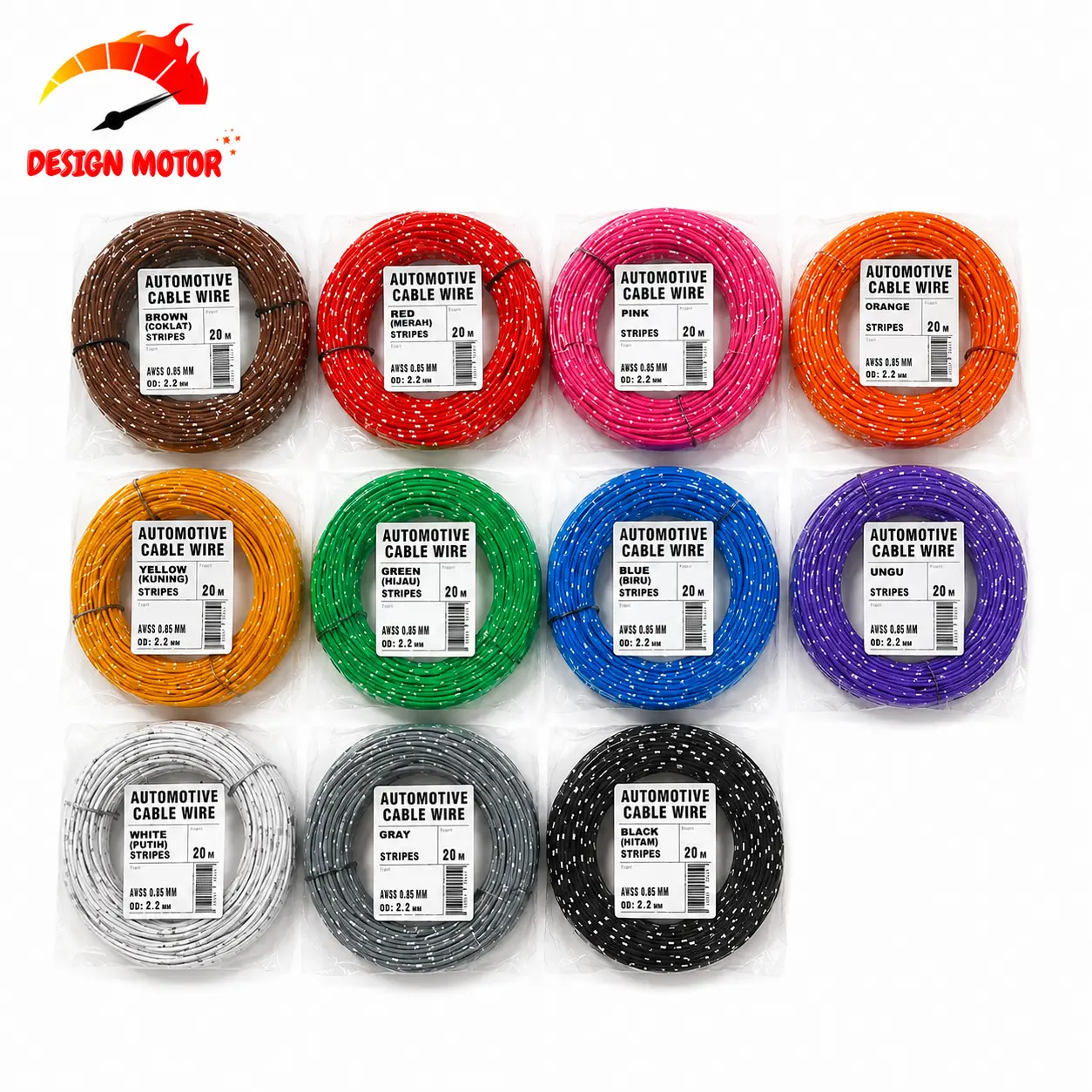 Kabel Bintik 1.25 mm x 20 m Kabel Otomotif Body Mobil Motor Serabut Tembaga
