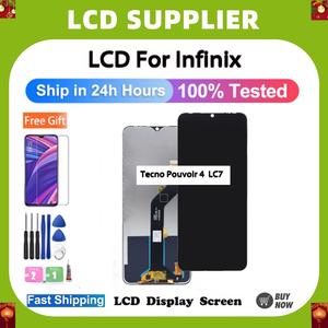 FOR Tecno Pouvoir 4 LC7 Lcd Phone Touch Screen Replacement,Send Protective Film,Tools and glue,Cellphone Accessory Installation,Smartphone Device.