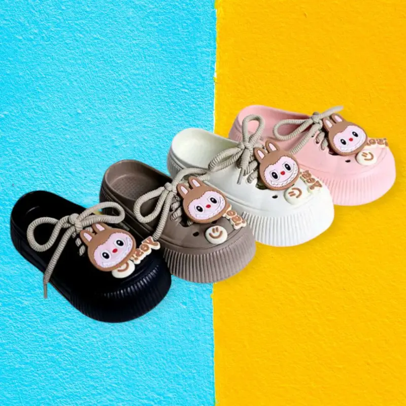 Sandal Anak Perempuan Labubu DIY Jibbitz IRSOE 830K/Sebo Sepatu Anak Aktif size 24-35 Kaki Fashion 3