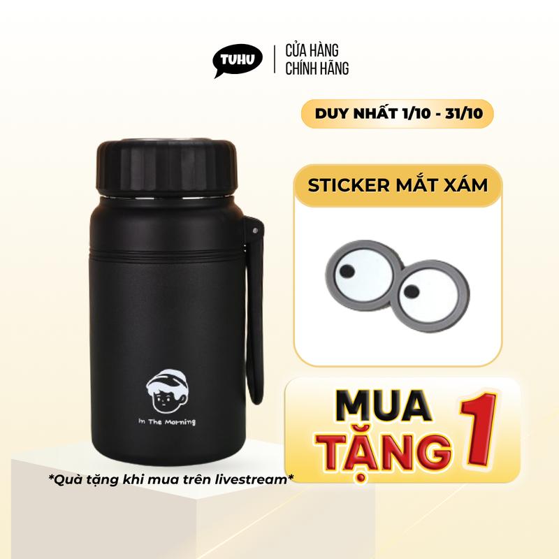 Bình giữ nhiệt khắc tên Fashion Cup 1000ml, bình uống nước inox 316 có khay lọc trà và tay cầm – TUHUHOUSE