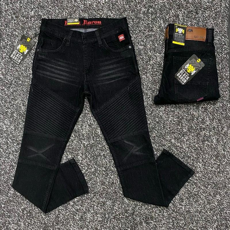 Product Introduction of Celana Jeans Panjang BIKERS Pria Terbaru Hitam Slimfit Denim Distro Cowok Dewasa 3
