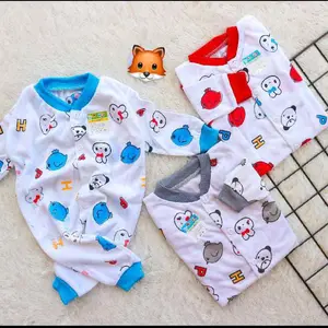 3 Pcs Baju Bayi Jumpsuit 0-3 Bulan Laki-laki Perempuan Katun Lembut Nyaman Mudah Dipakai Dan Dilepas Cocok Untuk Berbagai Kesempatan Newborn