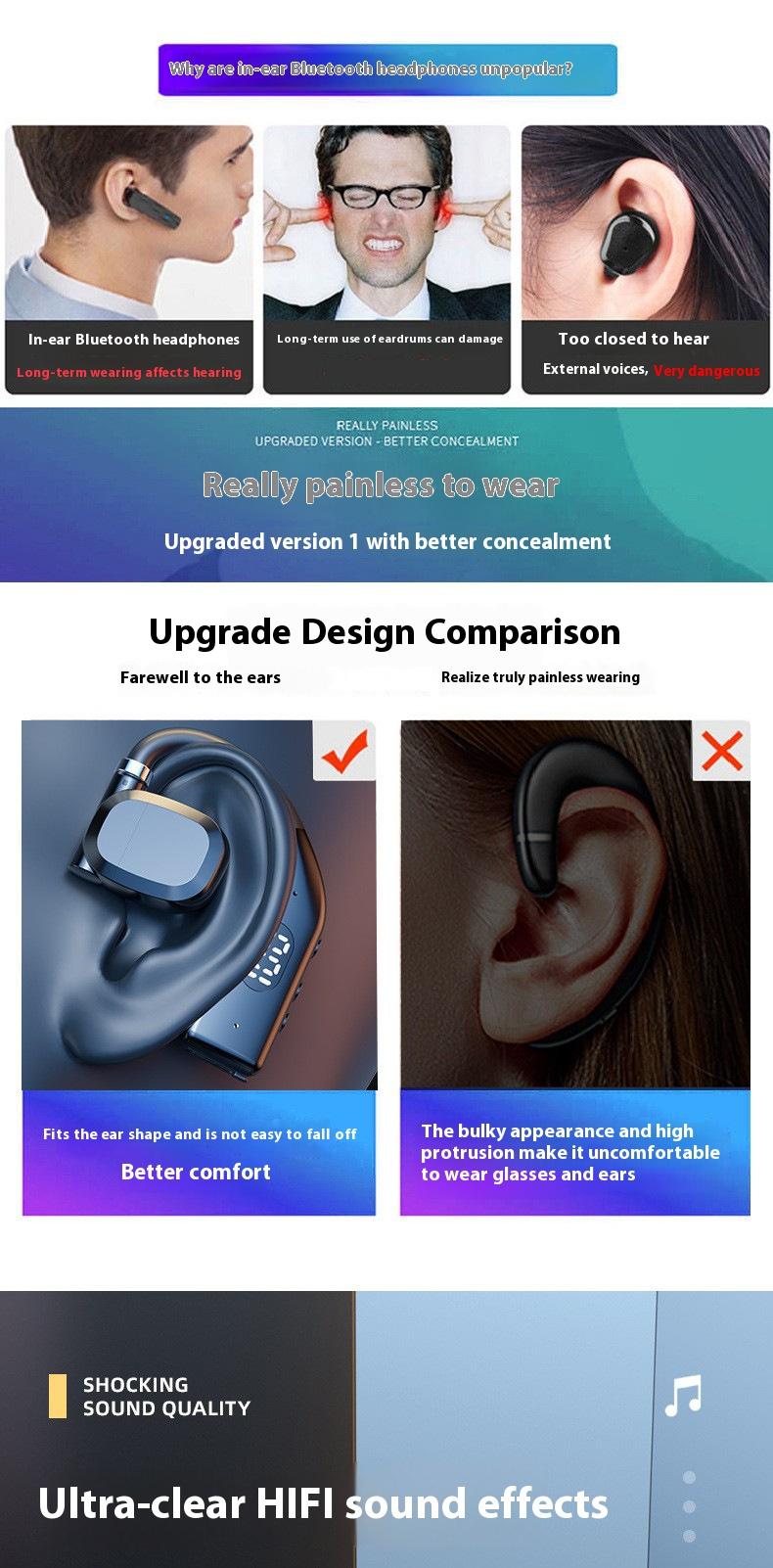P7 wireless Earbuds terbuka olahraga headphone tidak masuk telingaNyaman memakai earphone Bluetooth nirkabel OWS headset dengan LED digital headphone satu telinga P7 wireless Earbuds terbuka olahraga headphone tidak masuk telingaNyaman memakai earphone Bluetooth nirkabel OWS headset dengan LED digital headphone satu telinga