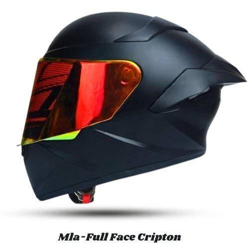 Helm Full Face Mla  crypton tt course terbaru Soid Glosy Kaca Visor Clear Blue Red Gold/Helm Full Face Terbaru Mla Crypton SNI Original MLA (BISA COD) 5
