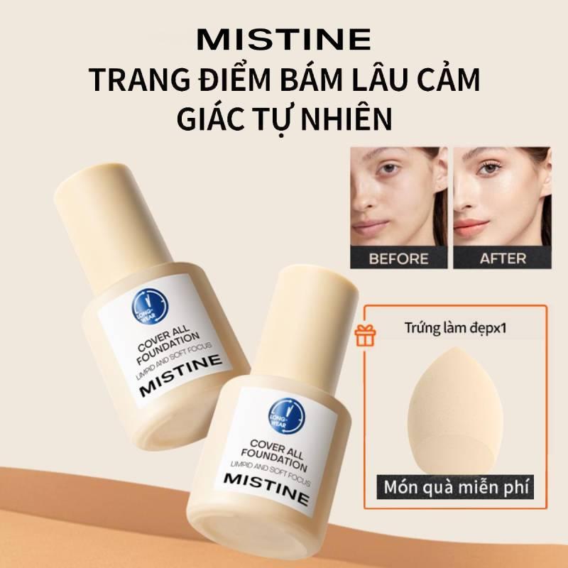 Mistine Kem nền Mistine Cover All Foundation 30g[Quà tặng miễn phí]Miếng bọt biển làm đẹp * 1