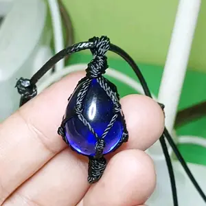 Kalung liontin mus tika lipan blue safir