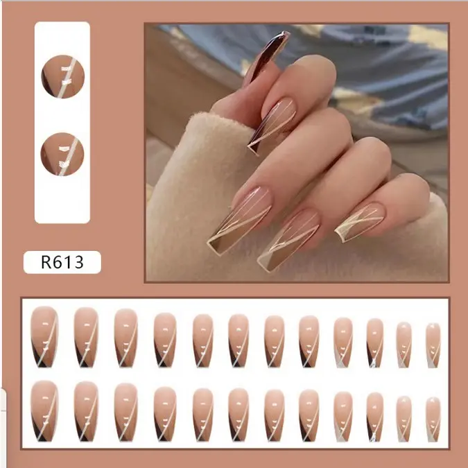 NLT - 24pcs Kuku Palsu Free Lem Jelly 24pcs/Fake Nail Art Fashion Decoration/Fashion Acylic Nail 4