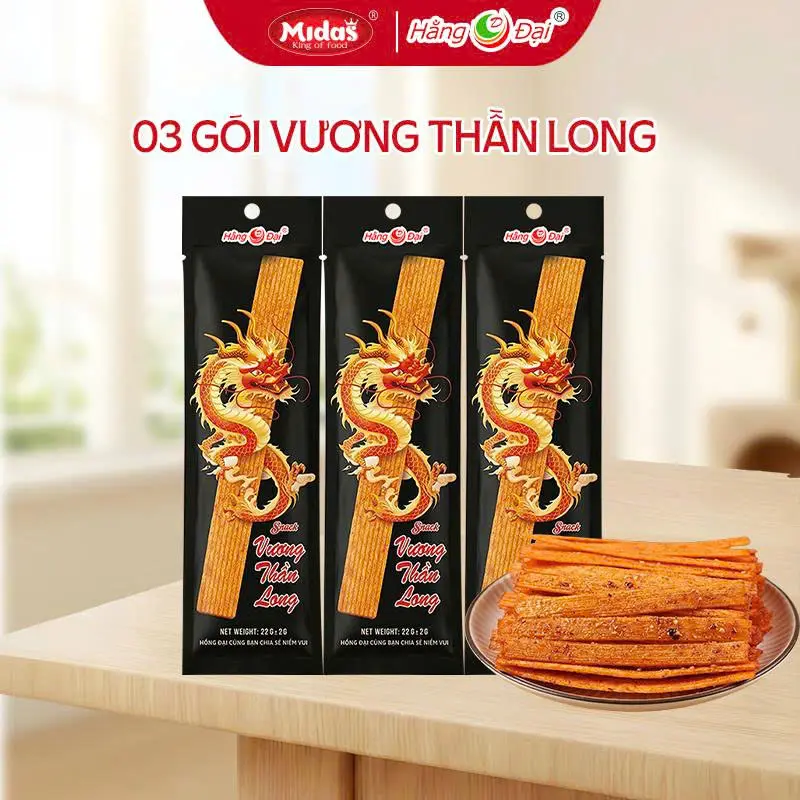 【TẶNG QUÀ ĐƠN TỪ 119K】Combo 5  gói Vương Thần Long Hằng Đại  que cay thơm cay ngon hấp dẫn ăn vặt cổng trường que cay khổng lồ