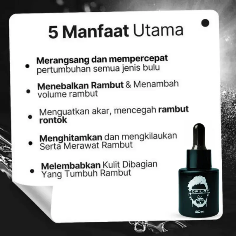 PENUMBUH BREWOK COPILOT ION HAIR & BEARD BOOSTER SERUM Penumbuh Brewok, Kumis, Jambang 3
