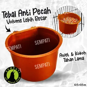 SEMPATI Cepuk Kawat Plastik Wadah Tempat Pakan Makan Minum Burung Merpati Dara Ternak Ayam Bebek Unggas Cepuk Plastik Gantung Sangkar Kandang