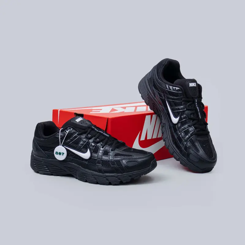 Nike P6000 Black Black White Swoosh 0