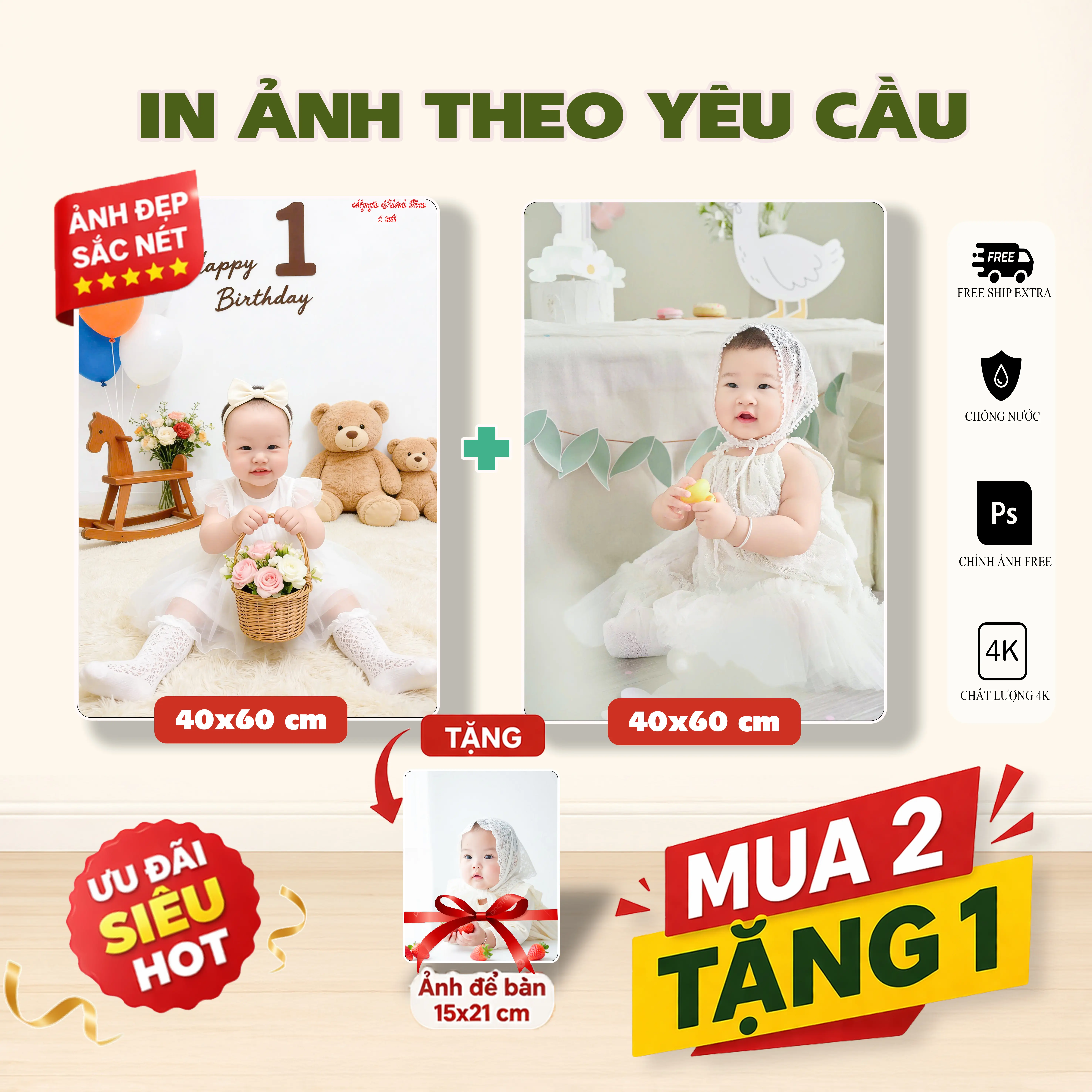 (BO VIỀN) Ảnh tráng gương HD 4K (IN 2 KHUNG TỪ SIZE 40X60 TRỞ LÊN TẶNG 1 KHUNG ĐỂ BÀN SIZE 15X21) in theo mẫu Decor Khung Tranh Treo Phòng Decor Tường Phòng Khách