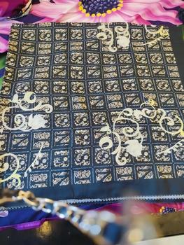 Product Review of varian pinggiran Lc titik 3 motif Autograph series mirror button scarves with metal logo B kemasan kotak cantik bahan voal premium Kasual Semua musim Square Hijabs from f**a 0