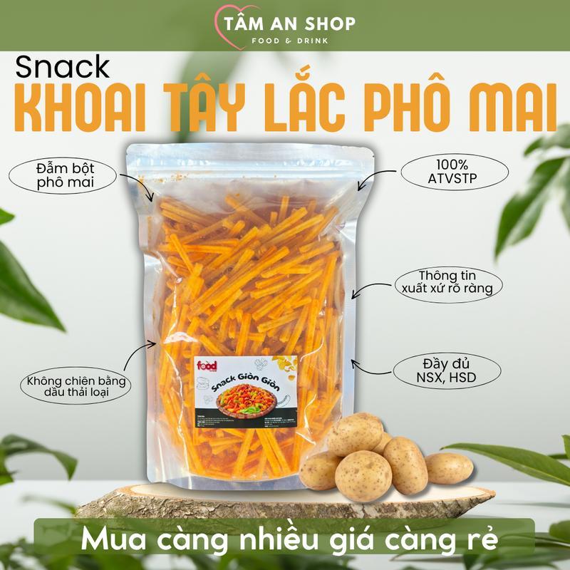Combo 1.5kg Khoai Tây Lắc Phô Mai Giòn Tan Snack Khoai Tây Chiên Bim Bim Que Phô Mai - Snack Ăn Vặt TÂM AN FOOD & DRINK
