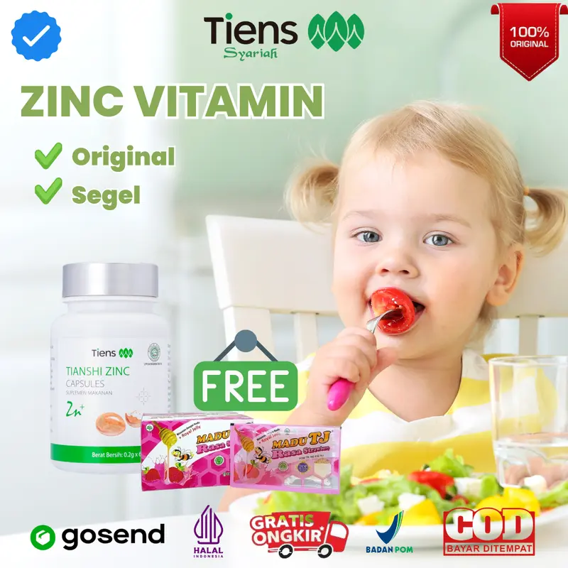 Suplemen Zinc Tiens Capsules Tianshi Original Bpom 0