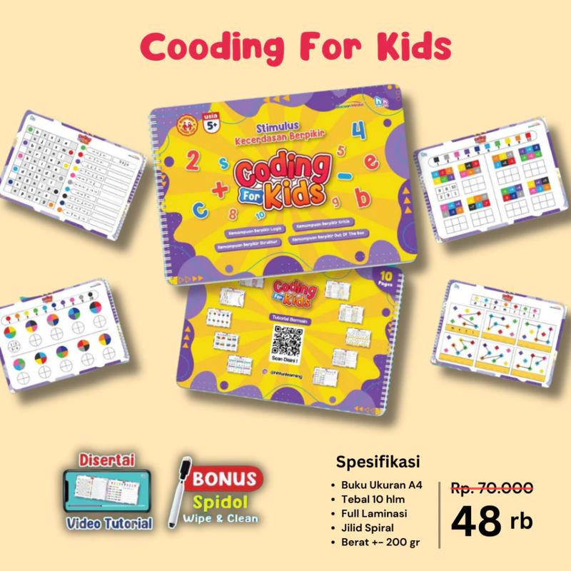 Buku Coding For Kids - Edukasi Coding untuk Anak TK 3 4 5 Tahun - Shop ...