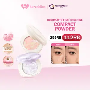 BNB barenbliss Bloomatte Fine to Refine Compact Powder 6g | Instant Oil Control 24 Jam Menahan Minyak Bedak Tabur Bedak Padat Translusent Powder Kosmetik Ringan Tahan Lama Matte Finish Menghaluskan Pori Non-Clogging Non-Comedogenic