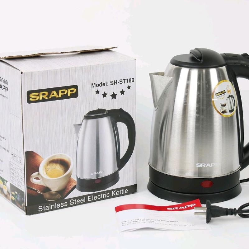 Ấm đun nước siêu tốc SRAPP inox SH-ST186, dung tích 1.8L, công suất 1500W - Kitchenware