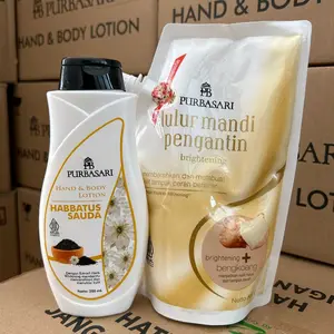 PAKET PURBASARI LULUR MANDI PENGANTIN 500GR + HAND BODY PURBASARI HABBATUS SAUDA 200ML