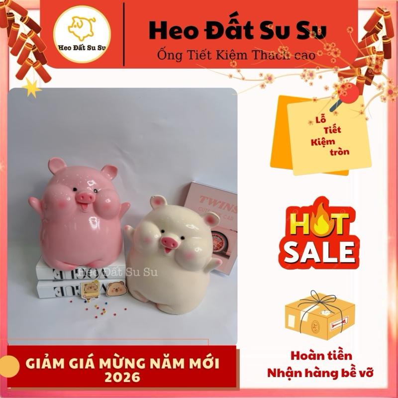  Heo đất lợn đất mẫu Heo Bánh Bao HELLO size TO | quà tặng trang trí ống tiết kiệm tiền  Heo Đất Su Su Ống Heo Đựng Tiền 