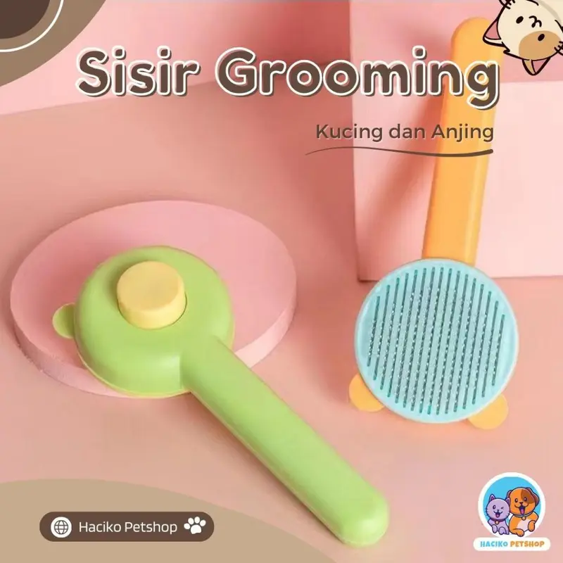 Sisir Bulu Kucing Sisir Grooming Press Kucing Sisir grooming Kucing Anjing Pet Hair Comb 3