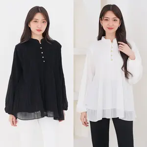 VIRA BLOUSE | Pleated Shirt Atasan Plisket Wanita Premium | Lebaran Idul Fitri